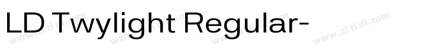 LD Twylight Regular字体转换